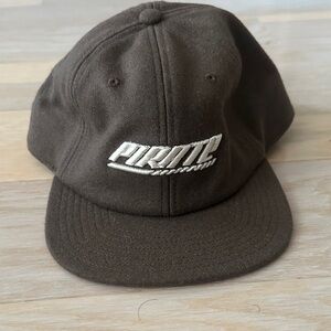 Brown Cap with White Logo